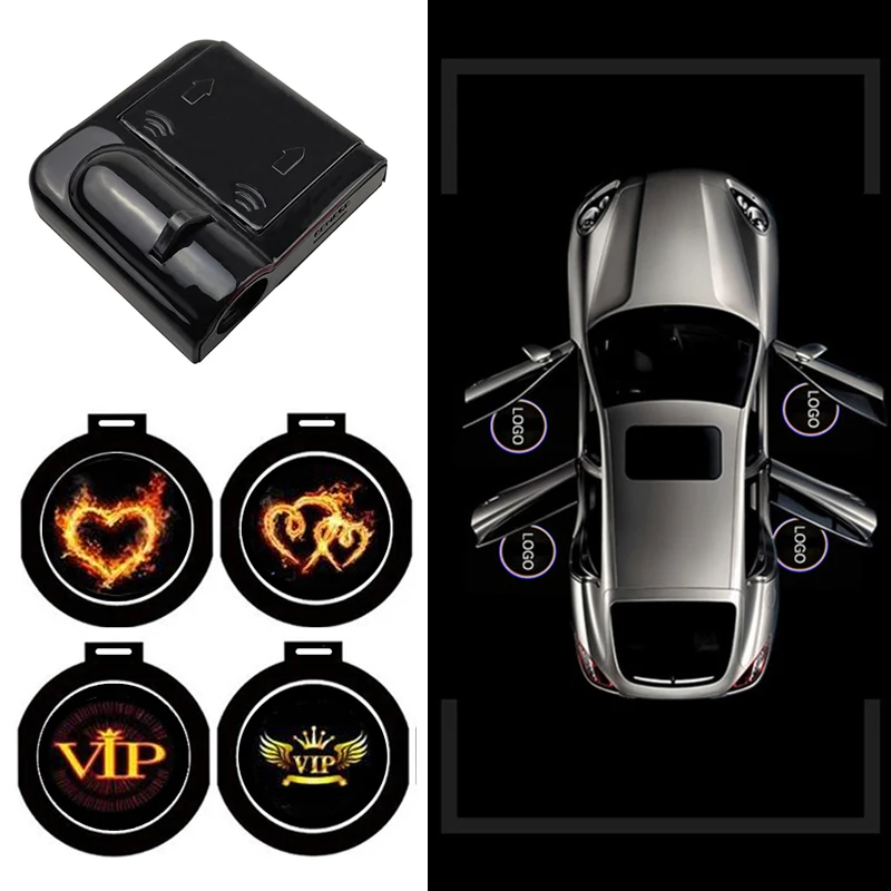 

1pcs Wireless Car Door Welcome Logo Projector Light for Seat BMW Kia Mazda Ford Audi Fiat Renault Lada logo led light door lamp