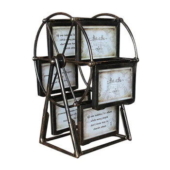 

Plastic Vintage Rotating Sky Wheel Photo Frame Set Creative Combination Photo Personality Windmill Photo Frame Retro Photo Frame
