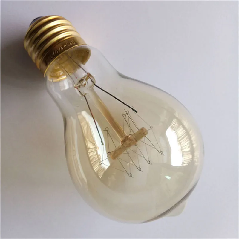 Lote Edison Lâmpada Dimmable A19 40 w E27 A60 60 Wam Branco Retro Decorativo Incandescente Vintage Luz 220-240 v 4 Pçs - 7 Luzes e Iluminação