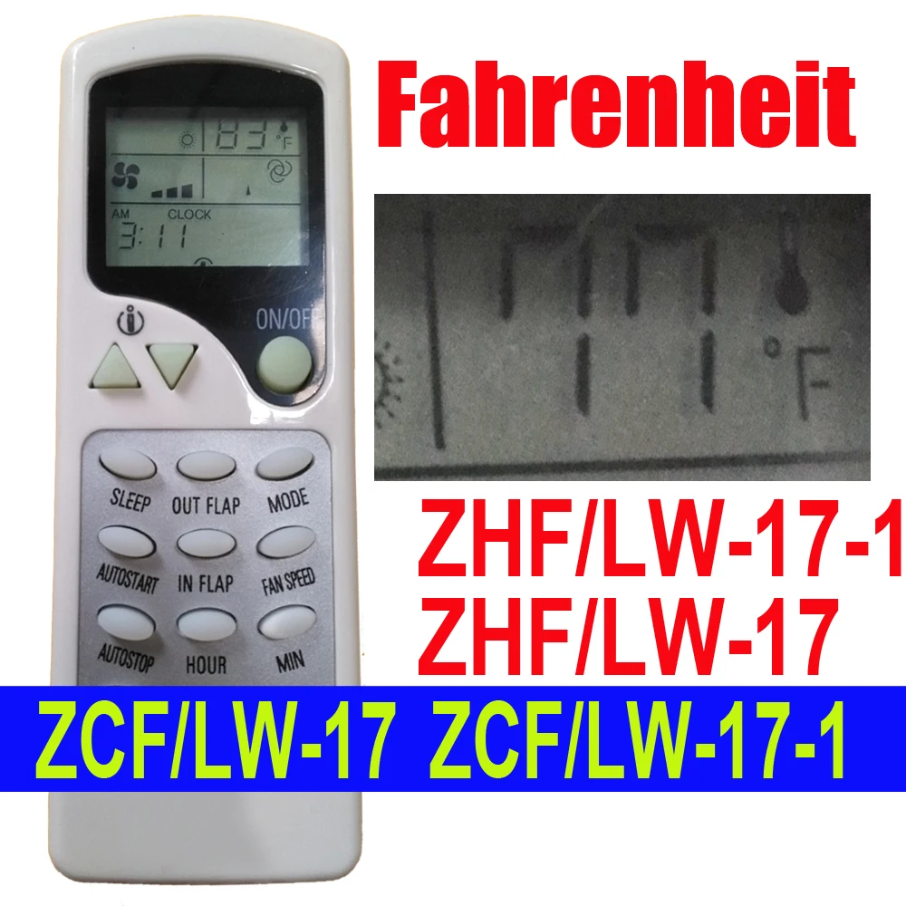 

YINGRAY Replacement For Quietside Turbo Air CELIERA Air Conditioner Remote Control ZHF/LW-17-1 ZHF/LW-17 ZCF/LW-17-1 ZCF/LW-17