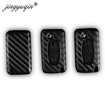 Portachiavi in Silicone per auto in carbonio per Peugeot 207 307 308 407 408 Partner per Citroen C3 C4 C4L C5 C6 Berlingo Picasso Xsara