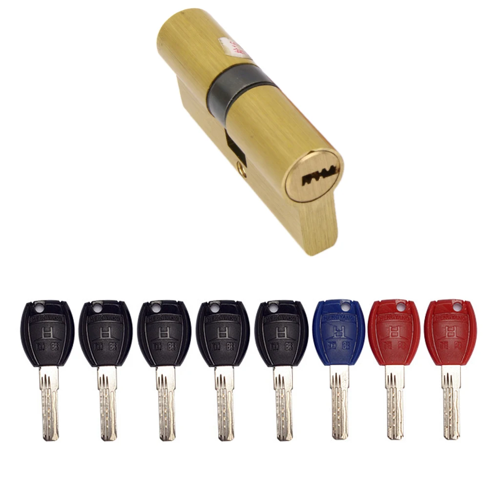 

65MM 27.5/10/27.5 Brass Euro Cylinder Lock UPVc key handle with 8 Keys