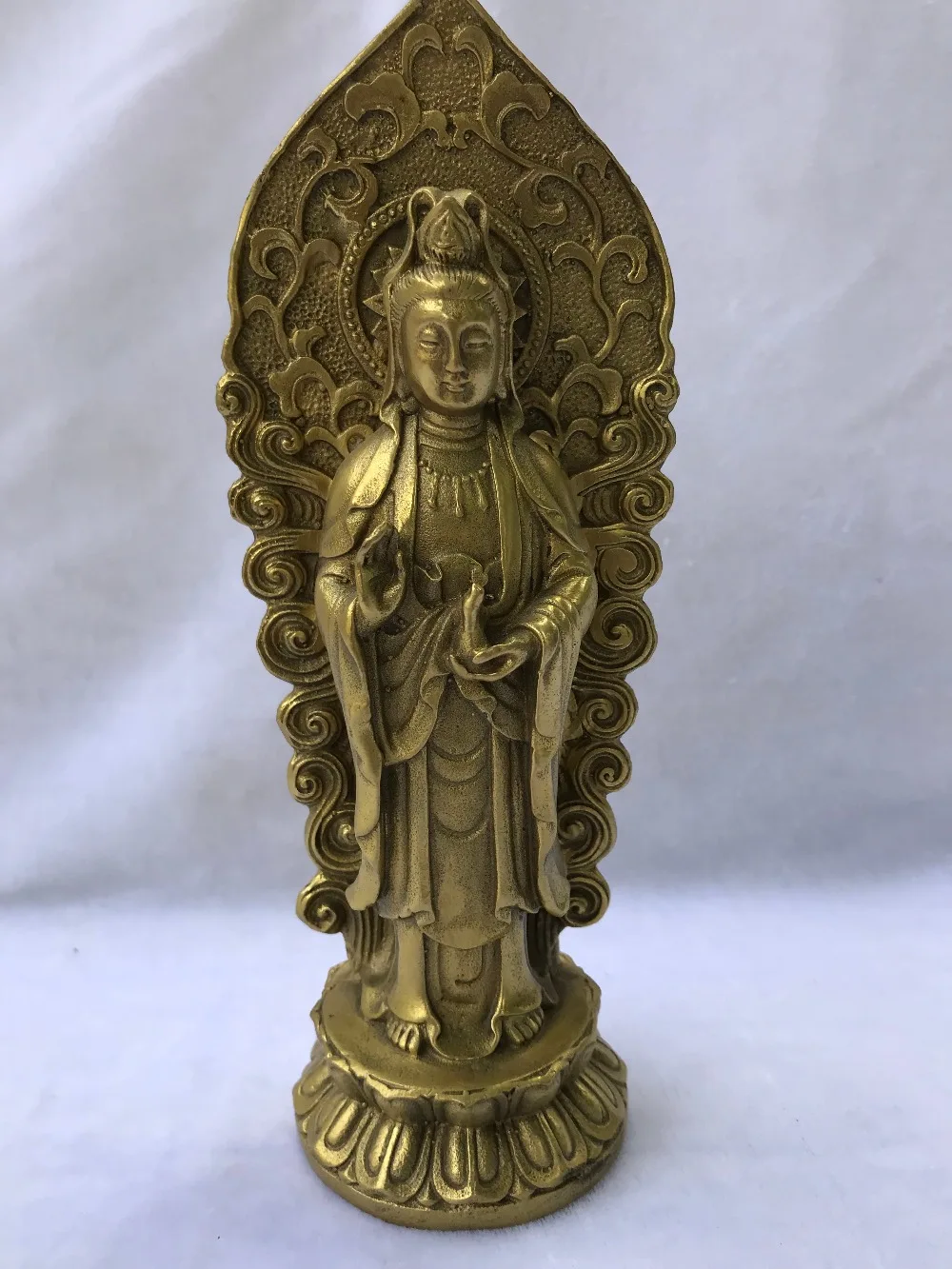 Китайская медная статуя Bodhisattva Kwan-Yin Гуаньинь Будды | Дом и сад