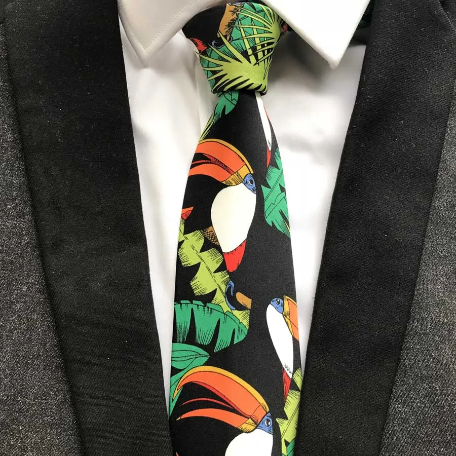 

New Designer Men's Personality Necktie Famous Painting Ties Mona Lisa Smile Gravata for Artist