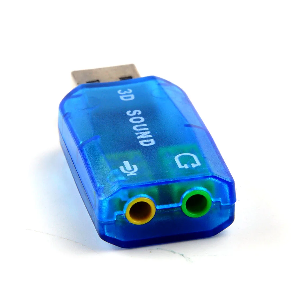3,5 мм к USB Звуковая карта адаптер аудио 5,1 Tarjeta de Sonido Externo Tarjeta 3D usb звуковая карта Microfono HIFI случайный цвет