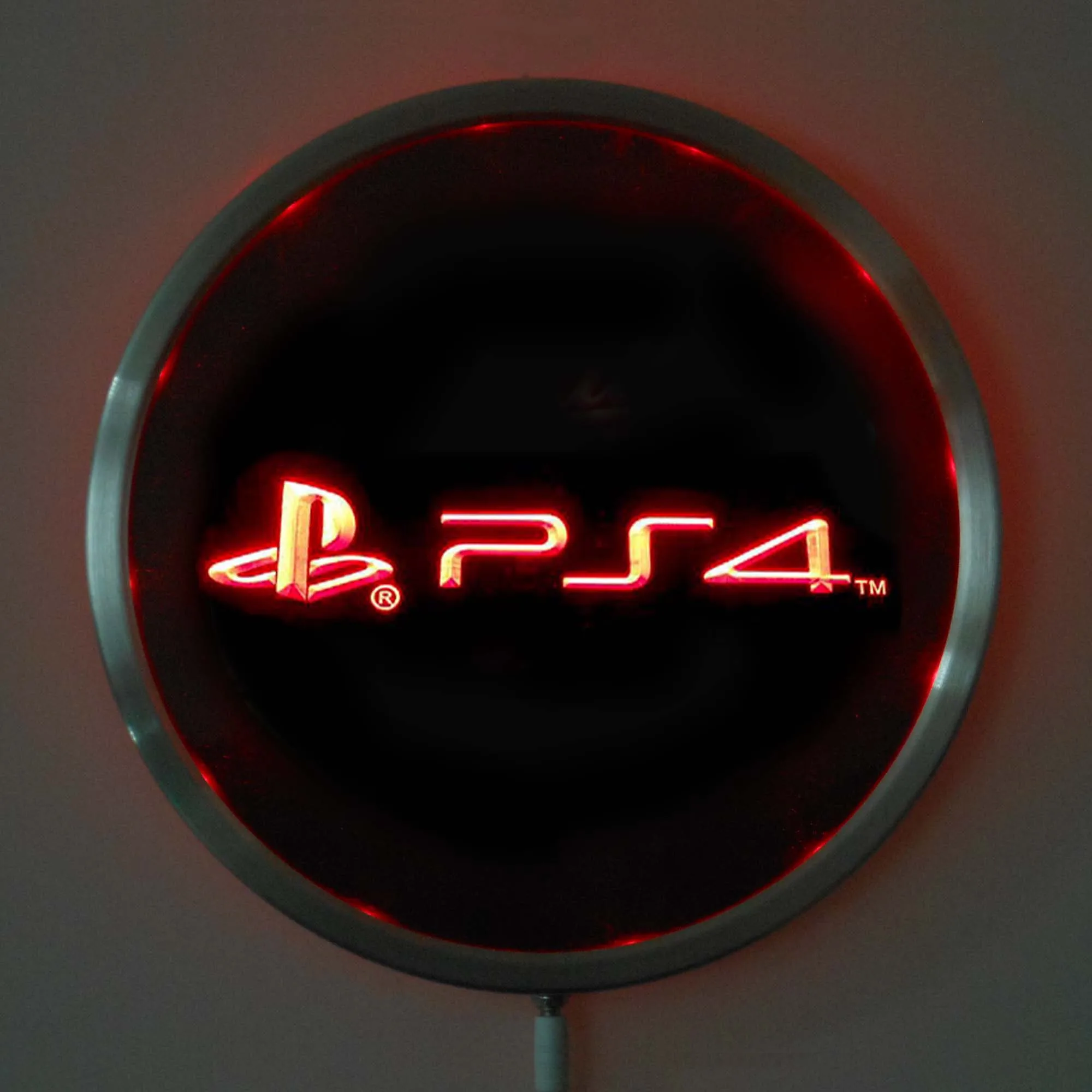 Rs e0174 PS4 Playstation четыре светодиодные неоновые круглые вывески 25 см/10 дюймов с