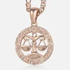Libra Zodiac Sign Necklace For Women Men 585 Rose Gold Pendant Necklace Women's Fashion Jewelry Personal Birthday Gifts GP279 ► Photo 1/6