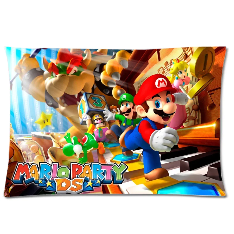 DIY Peach Skin Pillowcase Super Mario Tow Side Printed Pillow cover 20&quotx30" Rectangle case | Дом и сад