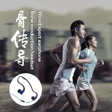 Bone Conduction Headsets Wired Earphone Outdoor Sports Headphones Noise Reduction Hands-free with Mic for Smart Headset Stereo