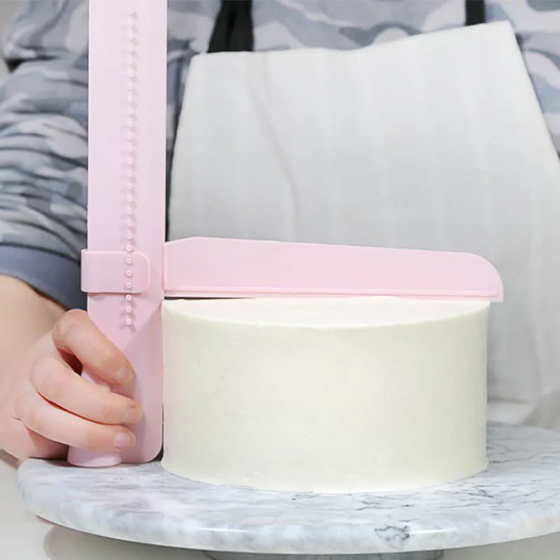 DIY Cake Scraper Smoother Adjustable Fondant Spatulas Cake Edge Smoother Cream Decorating