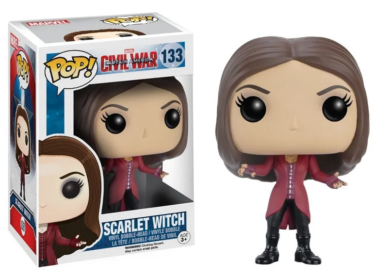 Оригинальная фигурка Funko pop Marvel Civil War Scarlet Witch Коллекционная Виниловая фигурка модель игрушки с оригинальной коробкой