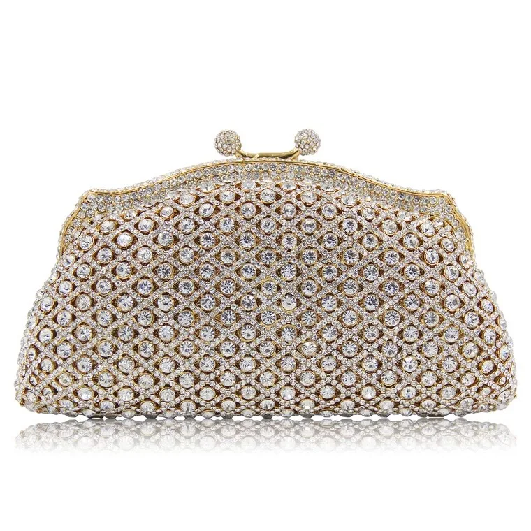 

New European and American Luxury Crystal Diamond Dinner Female Pack High-grade Hollow Pack with Diamond Chain Pack