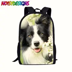 Новый Бордер-колли рюкзак Для женщин рюкзак сладкий собака Pattern девочек-подростков мальчиков рюкзаки школьные сумки большой Ёмкость сумка