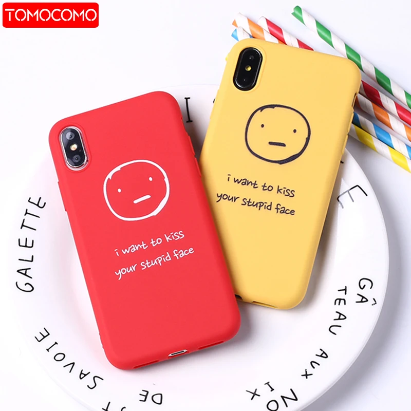 

Funny Expression Cartoon Emoji Cute Soft Matte Silicone Candy Case Coque For iPhone 11 Pro 6 6S 5S 8 8Plus X XR XS Max 7 7Plus