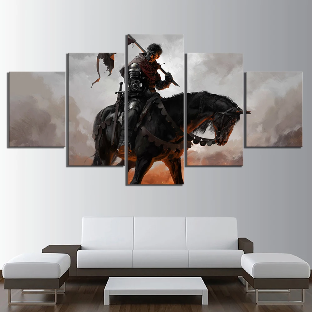 5-Piece-HD-Digital-Art-Kinght-Pictures-Kingdom-Come-Deliverance-Video-Game-Poster-Artwork-Canvas-Paintings (2)