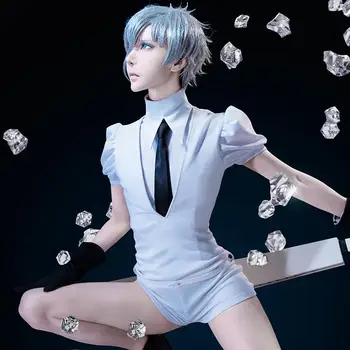 

Land of The Lustrous Cosplay Costumes Phosphophyllite Cinnabar Diamond Bort Morganite Antarcticite Jumpsuits Suits Anime Uniform