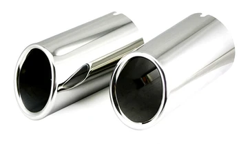 

2.0T 2pcs Tail End Pipe Exhaust Muffler Tip For Audi A6 C5 C6 2005-2011