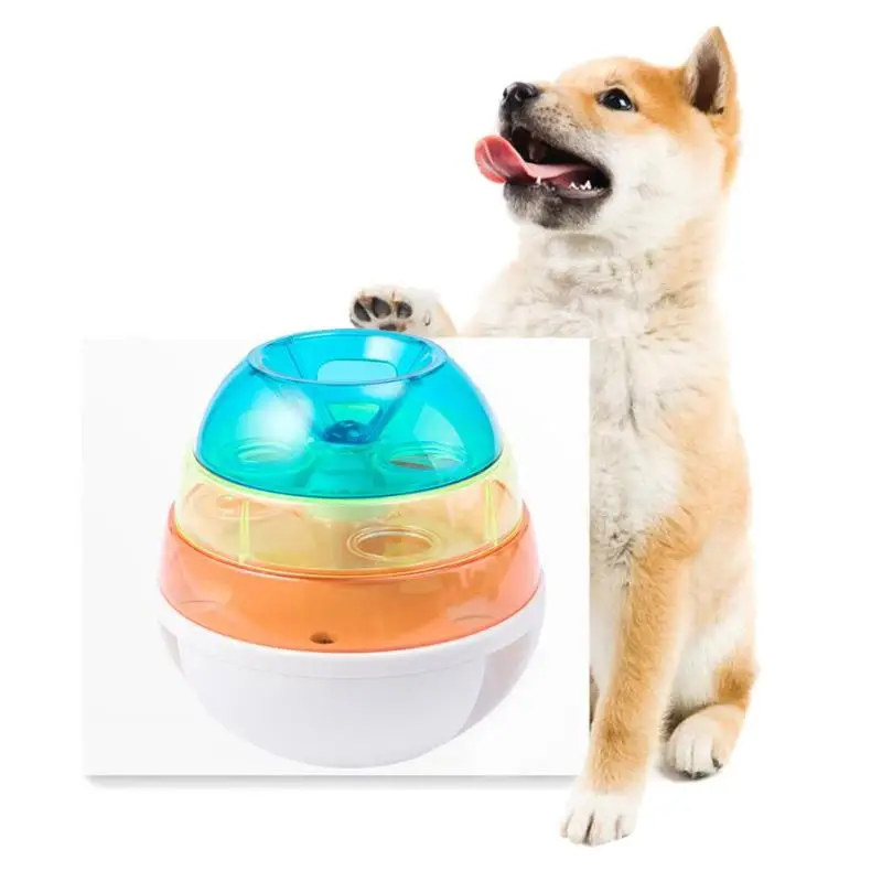 Pet Dog Tumbler пищевая игрушка-диспенсер для собак кошек протекающая медленная пищевая чаша обучающие игрушки - Цвет: as picture
