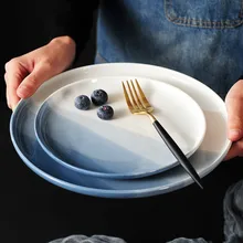 Обеденная тарелка керамическая тарелка креативная меняющая цвет комтемперная пищевая тарелка