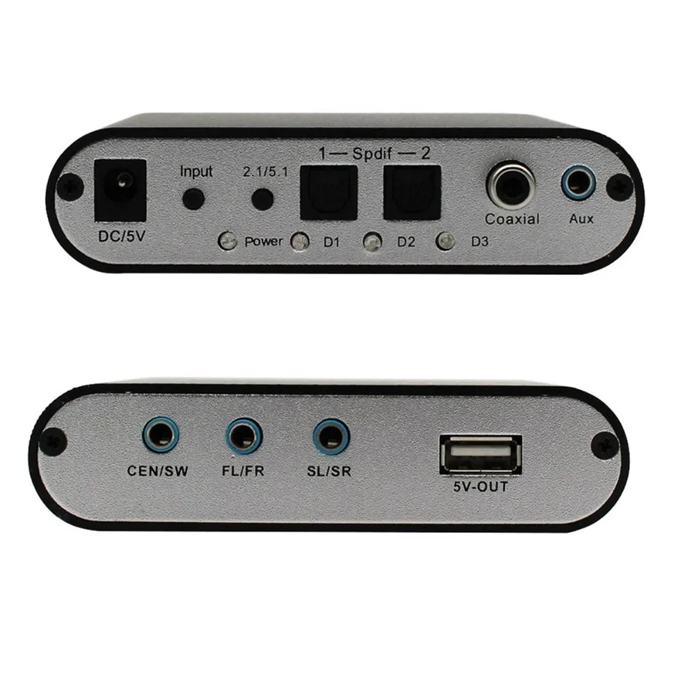YKSO 5.1 CH Audio Decoder SPDIF Coaxial to RCA DTS AC36CH Digital Audio Converter LPCM To 5.1 Analog Converter         (11)