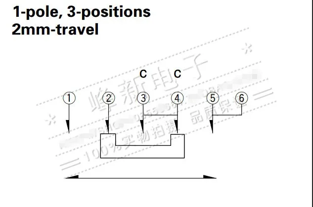 SSSS814401 SMD 3gear 10pin horizontal micro switch toggles fluctuating sliding switch 4_