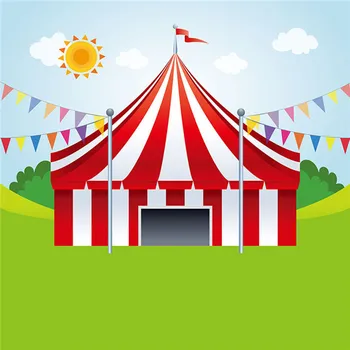 

Photographic Backdrops Baby Circus Tent Birthday Photo Backgrounds computer print Circus Backdrops photo studio props