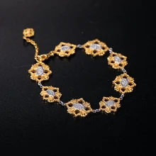 Браслет из стерлингового серебра 925 пробы с цирконием, серебро 925, Женские Ювелирные изделия, Европейский Дворцовый стиль, Ретро стиль