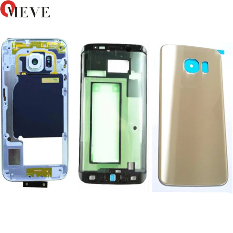 

Full Housing Bezel Cover Case shell F For Samsung GALAXY S6 G920 G920F Front Frame+Middle Frame+Battery door