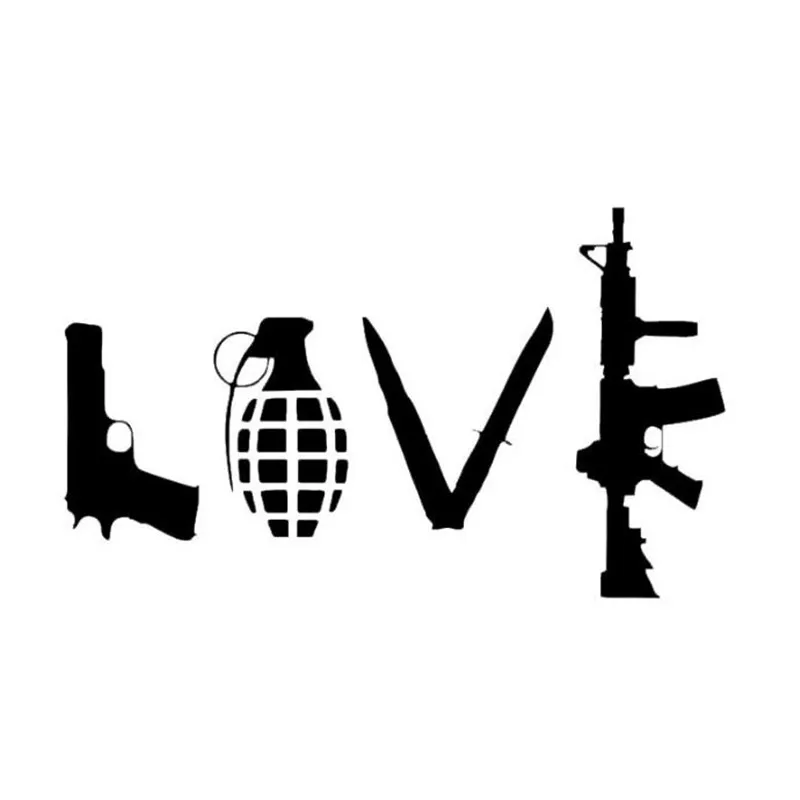 

IDFIAF Banksy Love Weapons Wall Sticker Art Graffitti Street Vinyl wall decal Home decor Home decoration