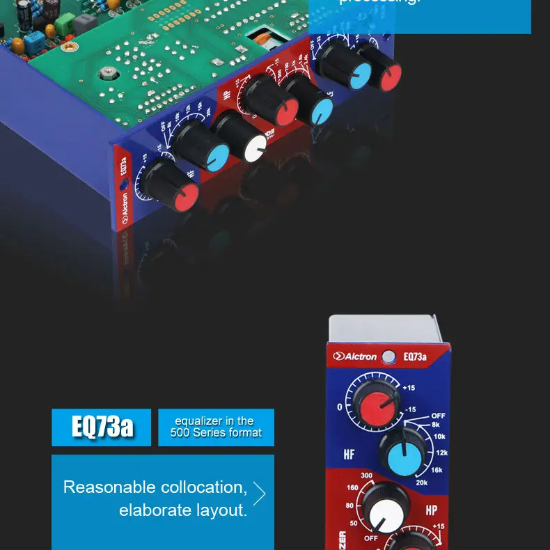 Alctron EQ73a 500 серия в винтажном стиле эквалайзер микрофон/инструмент предусилитель использовать для записи и сцены