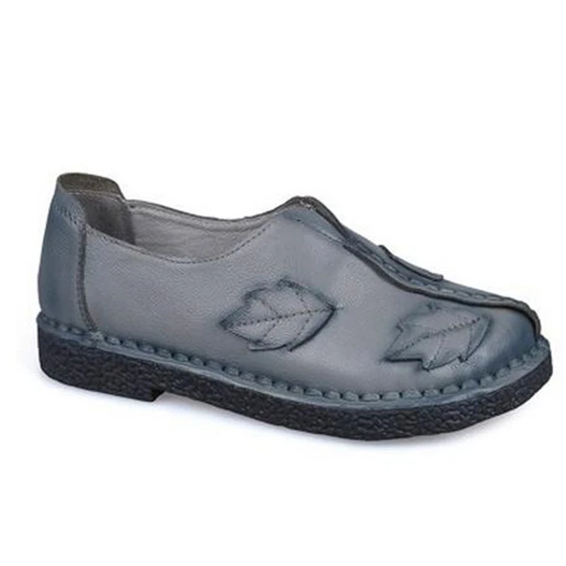 MVVJKE 2018 Neue Mode Echtem Leder Handgemachten frauen Schuhe Bequem Casual Flache Schuhe Frau Faulenzer Frauen Wohnungen E191