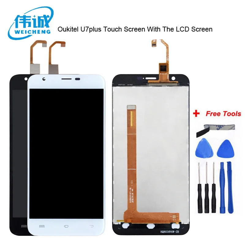 Najtaniej WEICHENG dla Oukitel U7 Plus U7 Max wyświetlacz LCD + ekran dotykowy Digitizer zgromadzenia z systemem Android 7.0 dla U7 Plus