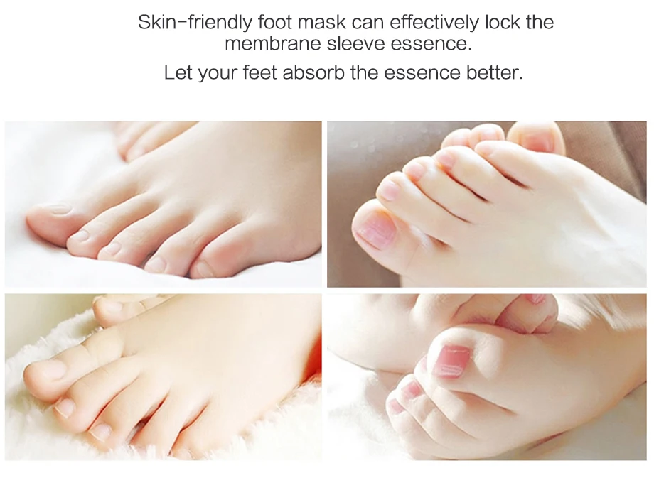 Efero 5 пар = 10 шт пилинг для ног обновление отшелушивающая маска для ног удалить мертвые кутикулы кожи Педикюр носки роза маска для ног маска