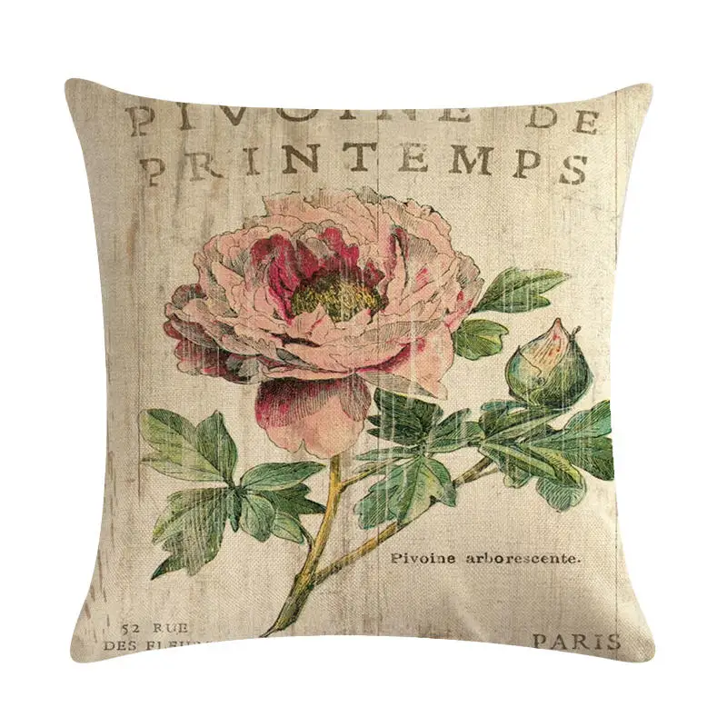 45cm*45cm An Antique Rose pattern linen/cotton throw pillow covers couch cushion cover home decorative pillows 45cm*45cm An Antique Rose pattern linen/cotton throw pillow covers couch cushion cover home decorative pillows