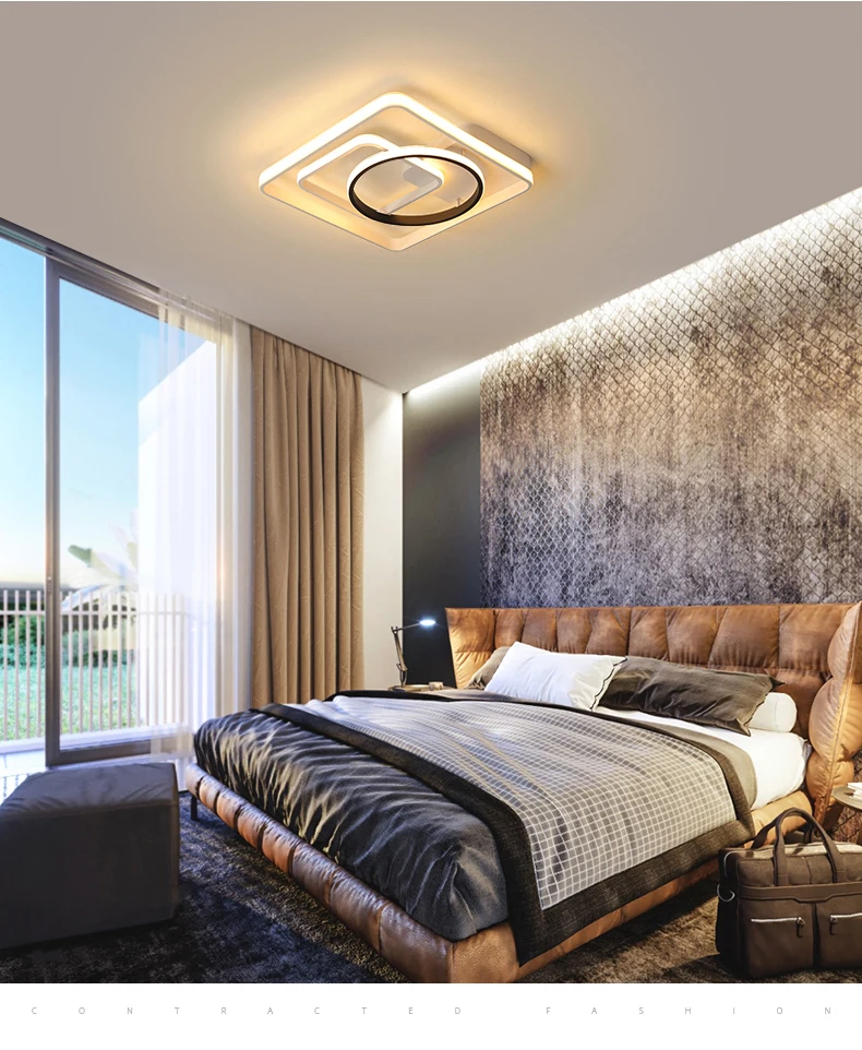 Ceiling Lamp Modern Led Acrylic Shade Living Room Lighting Fixture Bedroom Kitchen Surface Mounted Ceiling Light Aluminum Body lamparas de techo 16