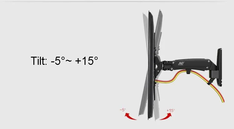 ТВ крепление NB F350 Алюминий газовая пружина 4"-50" ЖК-дисплей светодиодный ТВ настенное крепление led rgb полный движения рычаг-держатель монитора загрузка 17,6-35lbs(8-16kgs