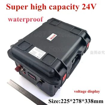 

Super high capacity 24v 100Ah 125Ah 150Ah Lithium li-ion lipo battery for power boat motor solar wind energy UPS + 10A charger