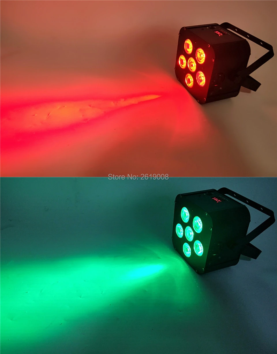 Wi fi sem Fio Alimentado por Bateria Luzes do Partido 8 Pçs e lote 6 Pcs 18 w 6in1 Rgbwa uv ir Bateria Recarregável Ktv Profissional Alimentado 7 Efeito de Iluminação de palco