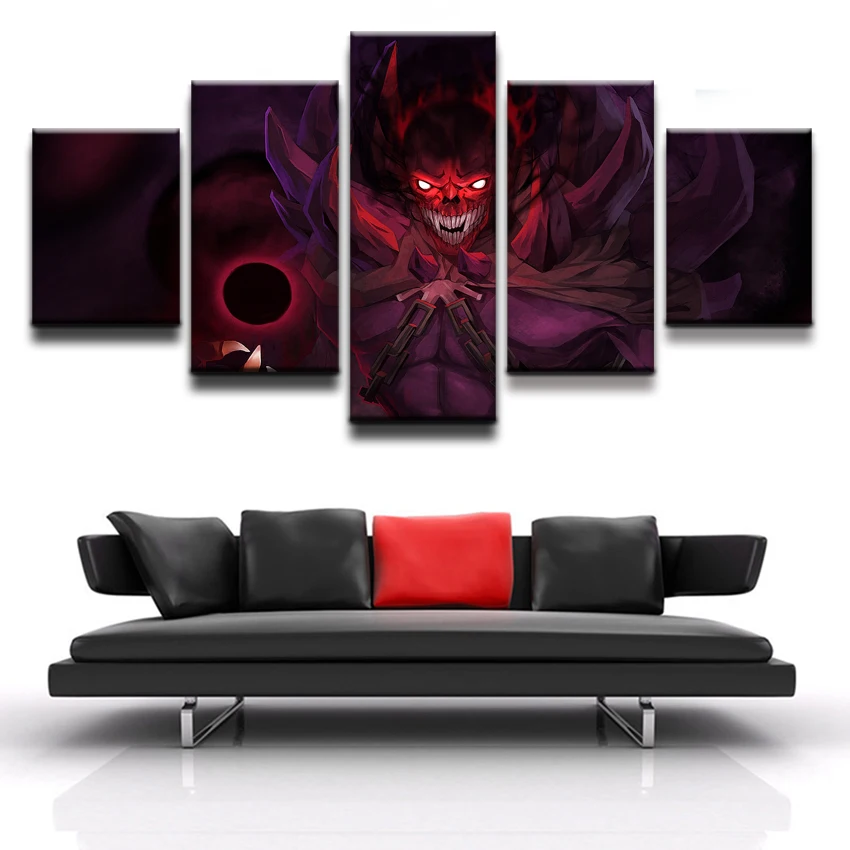  Canvas Game Poster Wall For Living Room Home Decoration 5 Panel DOTA 2 Shadow Demon Painting Art Fr