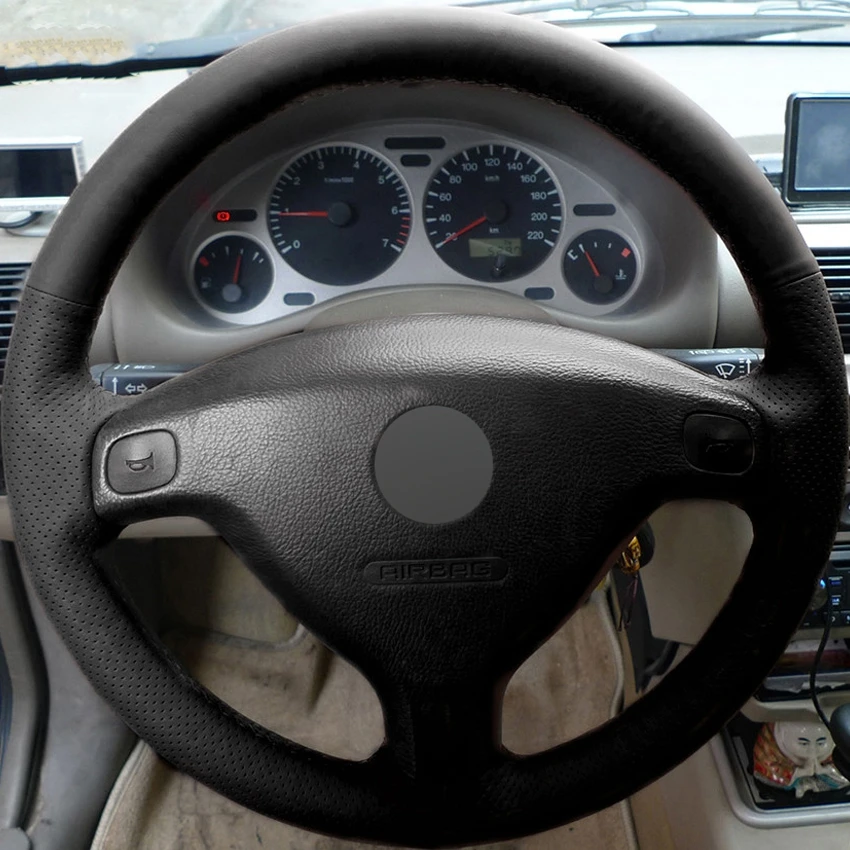 GKMHiR DIY черный искусственный кожаный чехол рулевого колеса автомобиля для Opel Astra G 1998-2007 Zafira A 1999-2005 Chevrolet Sail 2003