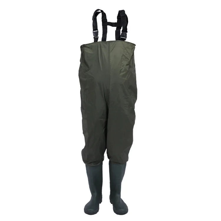 

Outdoor Men's Breathable Pants With Non-slip Boots Nylon Waterproof Wading jumpsuit Waders for Fishing Camping overalls A70502