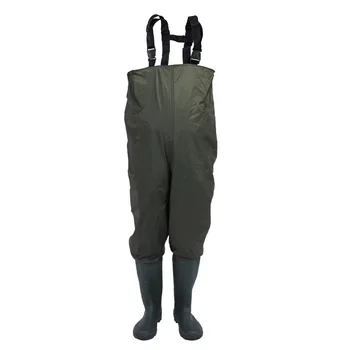 Outdoor Men's Breathable Pants With Non-slip Boots Nylon Waterproof Wading jumpsuit Waders for Fishing Camping overalls A70502