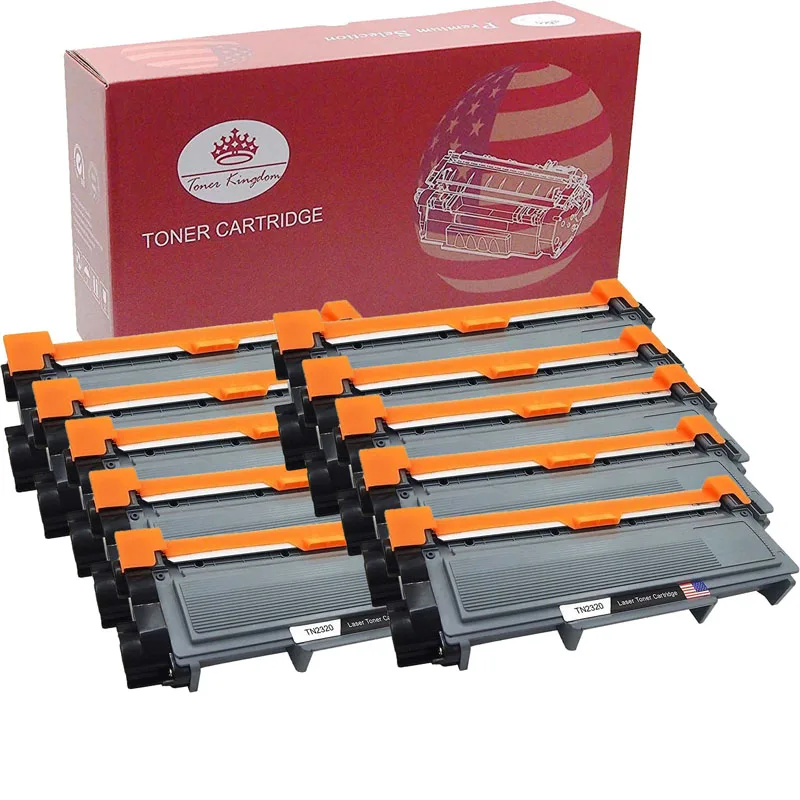 

TONER KINGDOM 10 Pack TN2320 Toner Cartridges for Brother HL-L2260D HL-L2360DW HL-L2380DW DCP-L2520DW DCP-L2540DW DCP-L2560DN