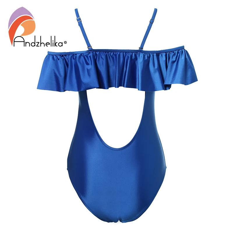 Andzhelika bikini 2018 женский купальник монокини с открытыми плечами и шнуровкой|monokini bathing