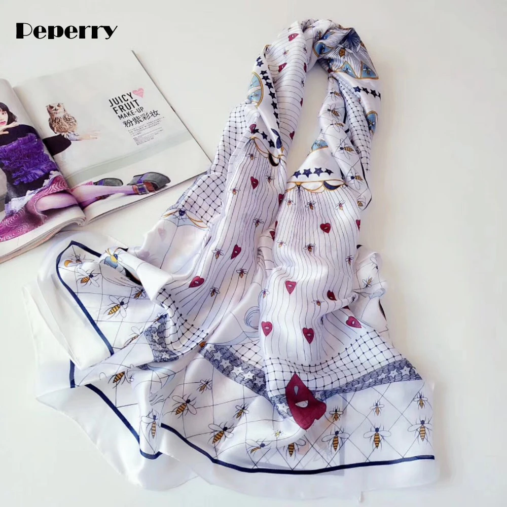 

Silk Scarf Women Tarot Bees Designer BrandSpring Autumn Scarves Hijabs Shawl Wrap Headband Hairband Ring Neck Scarf 180*70cm