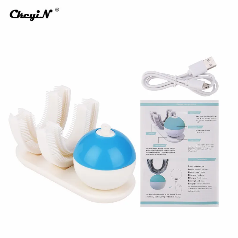 

2019 Rechargeable Automatic toothbrush Whitening Electric Toothbrush Brush with Double Head For Lazy People Electric Tooth Brush