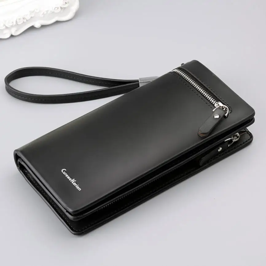 

2016 novel style Bifold Wallet Men Women Leather Credit/ID Card Holder Billfold Purse Wallet leather purse portefeuille Anne