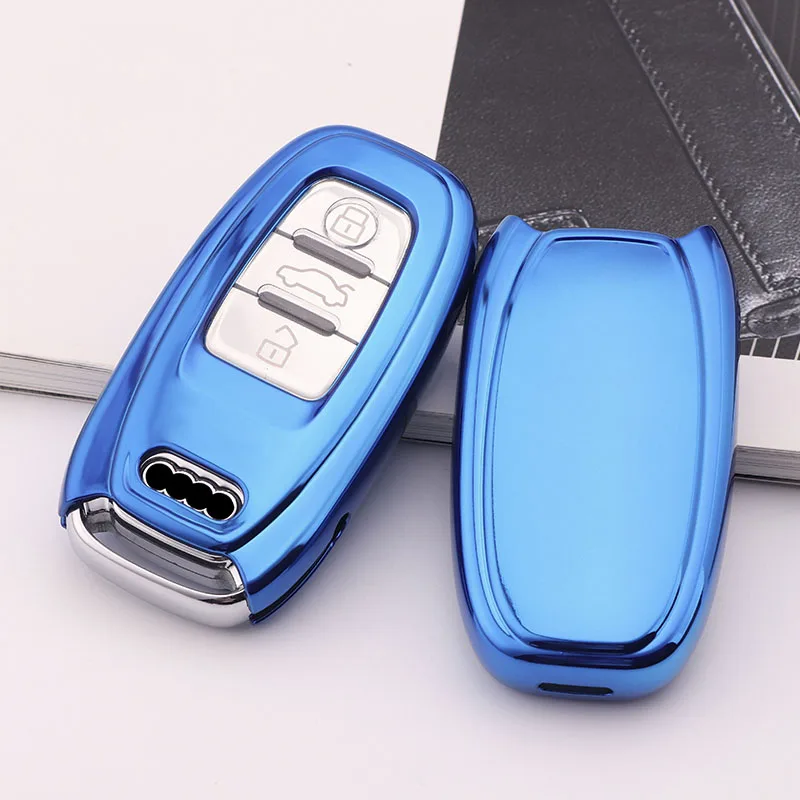 

High Quality Soft TPU Key Rings Protection Cover for Audi A4L A5 A6 A6L Q5 S5 S7 Protect Shell Car Styling Cover Case