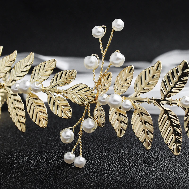 Miallo Newest Gold Leaves Pearls Alloy Wedding Belts& Sashes Bridal Sash Wedding Dress Accessories for Women