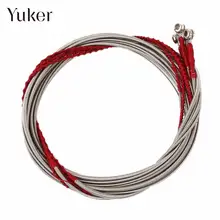 Yuker 4шт /комплект гитара стальные струны для 4 струнной бас-гитары большой нержавеющей стали никелированные струны для бас-гитары